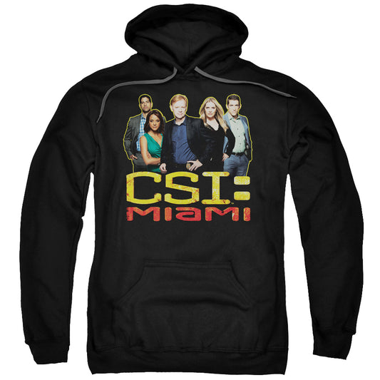 Csi Miami The Cast In Black Mens Hoodie Black Officially Licensed