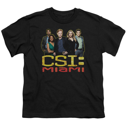 Csi Miami the Cast in Black Kids Youth T Shirt Black Officially Licensed