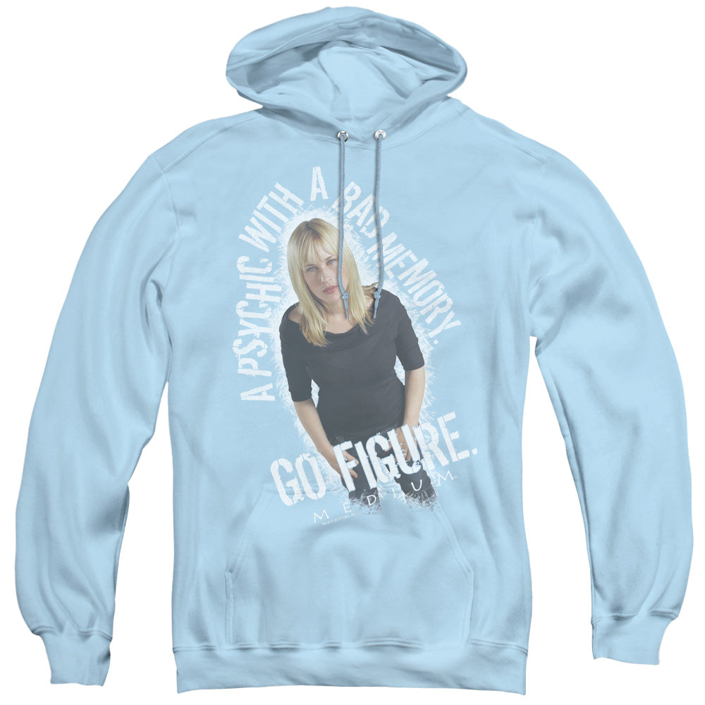 Medium Go Figure Mens Hoodie Light Blue Officially Licensed
