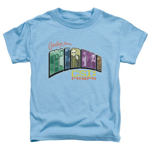 Csi Miami Greeting From Miami Toddler Kids Youth T Shirt Carolina Blue Officially Licensed