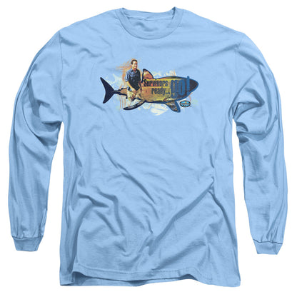 Survivor Ready Go Mens Long Sleeve Shirt Carolina Blue Officially Licensed