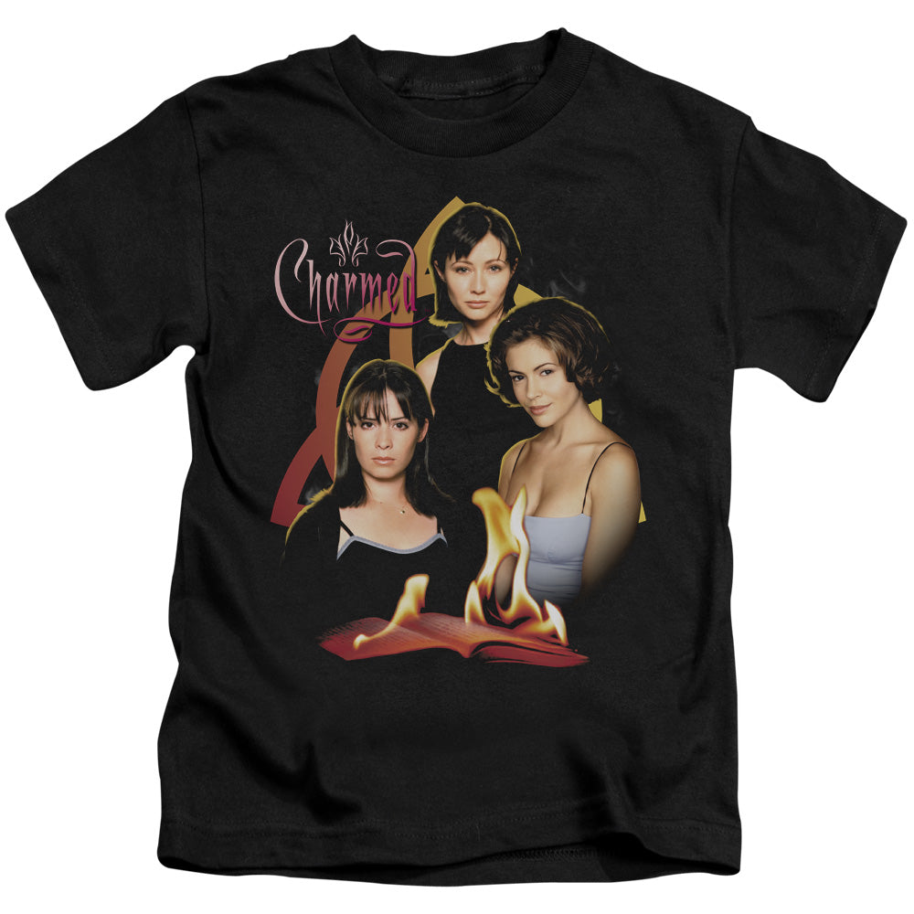 Charmed Original Three Juvenile Kids Youth T Shirt Black Officially Licensed