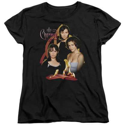 Charmed Original Three Womens T Shirt Black Officially Licensed