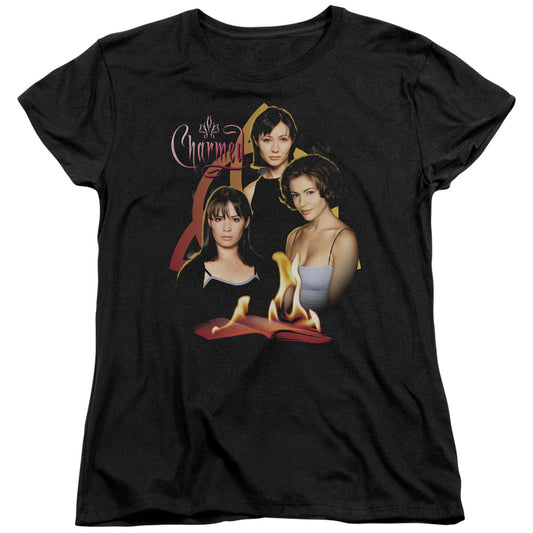 Charmed Original Three Womens T Shirt Black Officially Licensed
