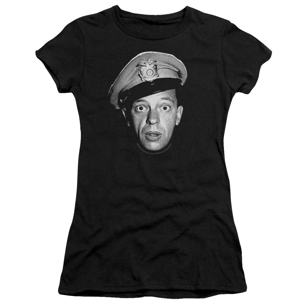 Star Trek Captain Archer Junior Sheer Cap Sleeve V-Neck Womens T Shirt Black