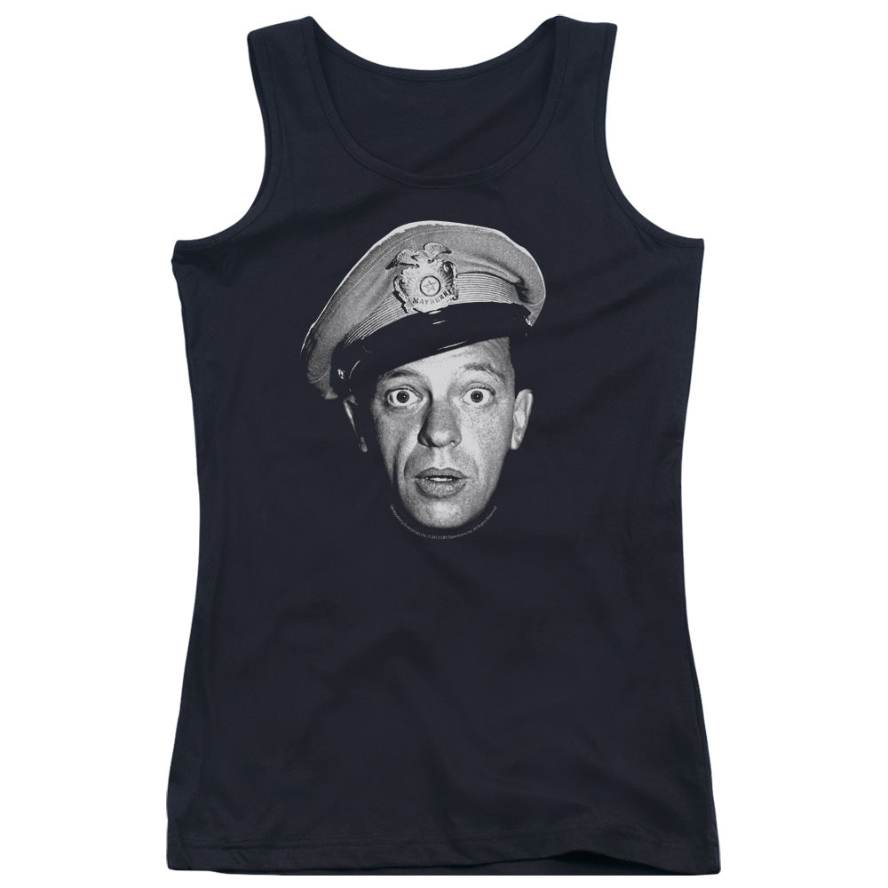 Andy Griffith Barney Head Womens Tank Top Shirt Black