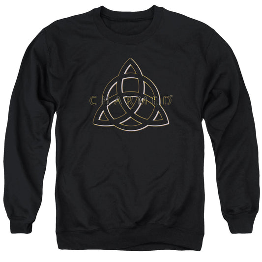 Charmed Triple Linked Logo Mens Crewneck Sweatshirt Black Officially Licensed
