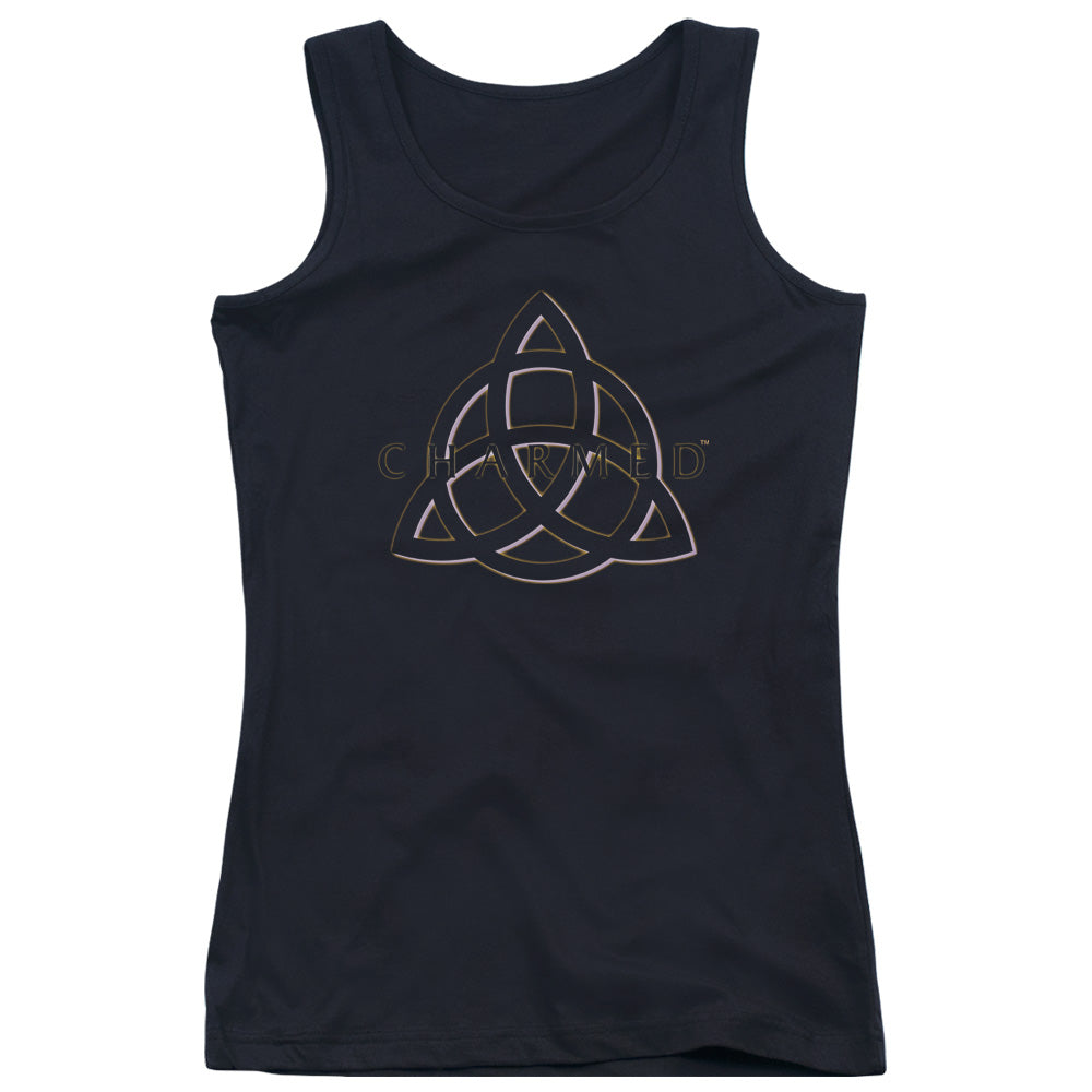 Charmed Triple Linked Logo Womens Tank Top Shirt Black