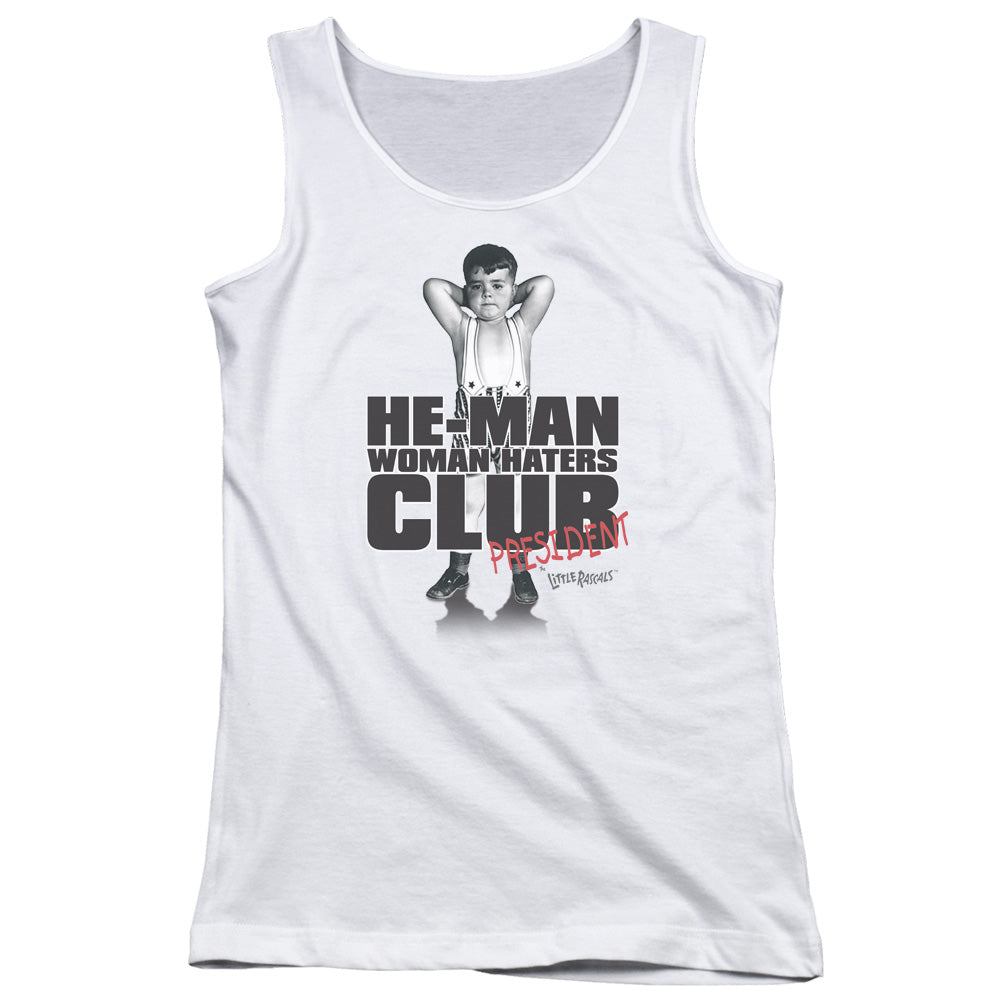 Little Rascals Club President Womens Tank Top Shirt White