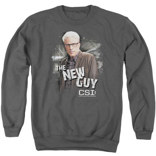 Csi The New Guy Mens Crewneck Sweatshirt Charcoal Officially Licensed
