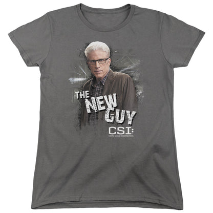 Csi the New Guy Womens T Shirt Charcoal Officially Licensed