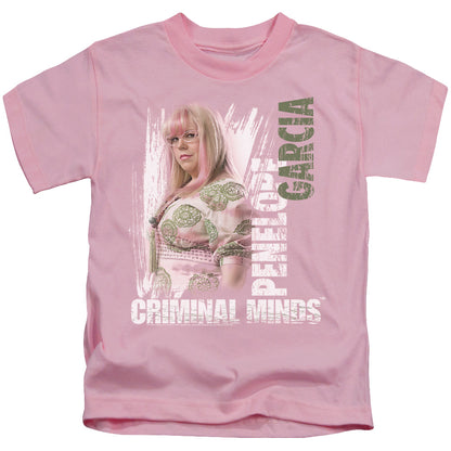 Criminal Minds Penelope Juvenile Kids Youth T Shirt Pink Officially Licensed