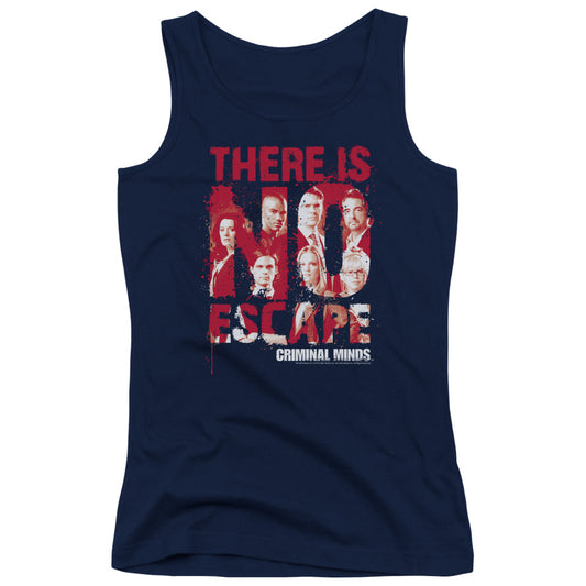 Criminal Minds No Escape Womens Tank Top Shirt Navy Blue