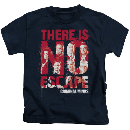 Criminal Minds No Escape Juvenile Kids Youth T Shirt Navy Officially Licensed