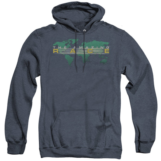 Amazing Race Around the World Heather Mens Hoodie Navy