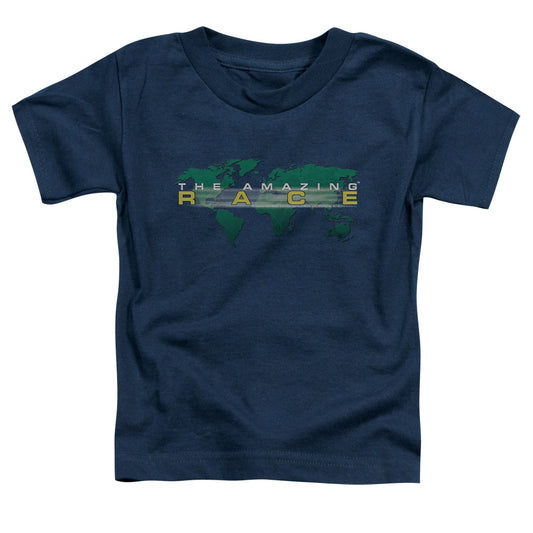 Amazing Race Around the World Toddler Kids Youth T Shirt Navy