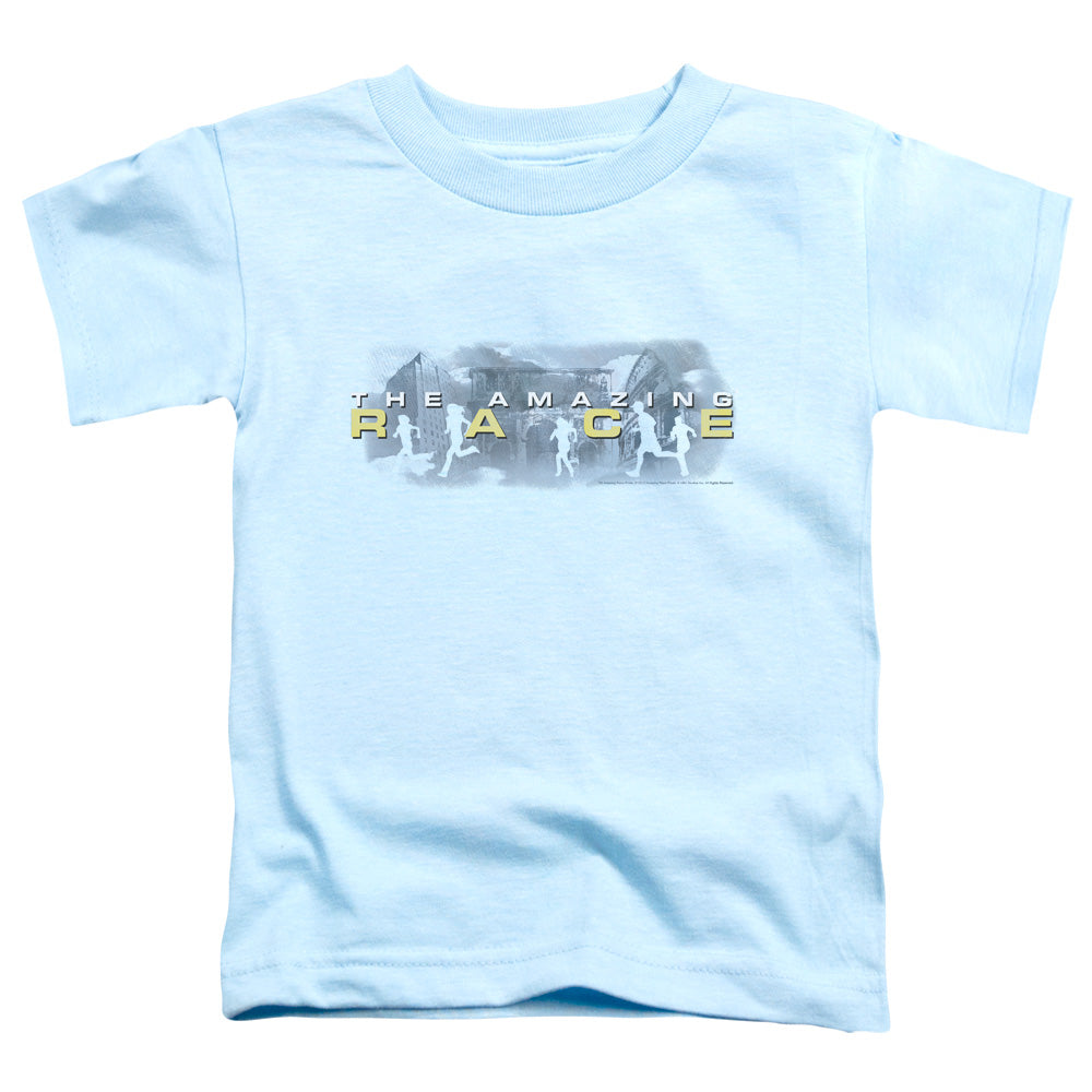 Amazing Race in the Clouds Toddler Kids Youth T Shirt Light Blue