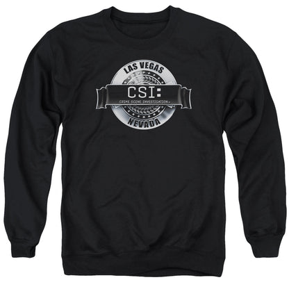 Csi Rendered Logo Mens Crewneck Sweatshirt Black Officially Licensed