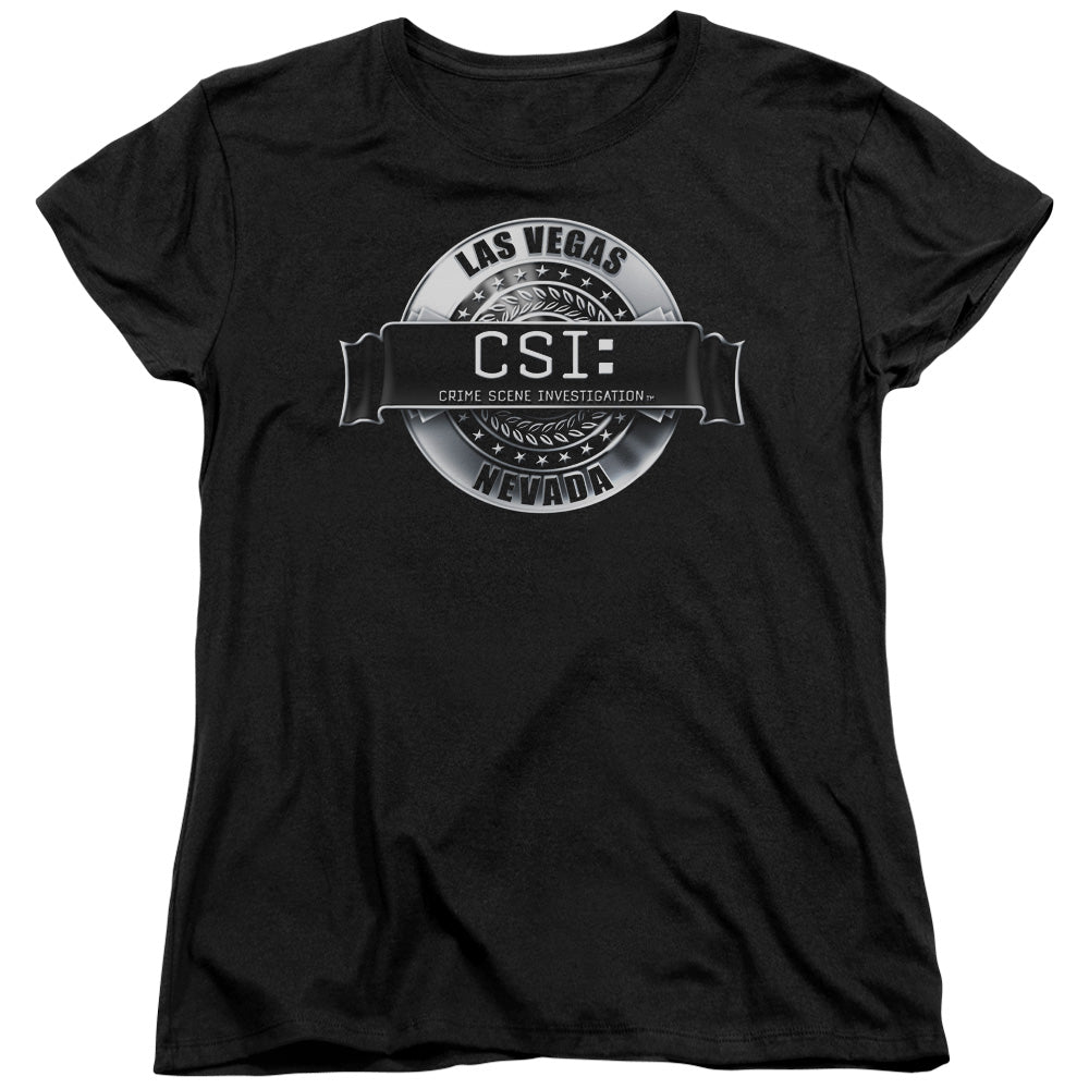 Csi Rendered Logo Womens T Shirt Black Officially Licensed