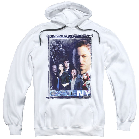 Csi Ny Watchful Eye Mens Hoodie White Officially Licensed