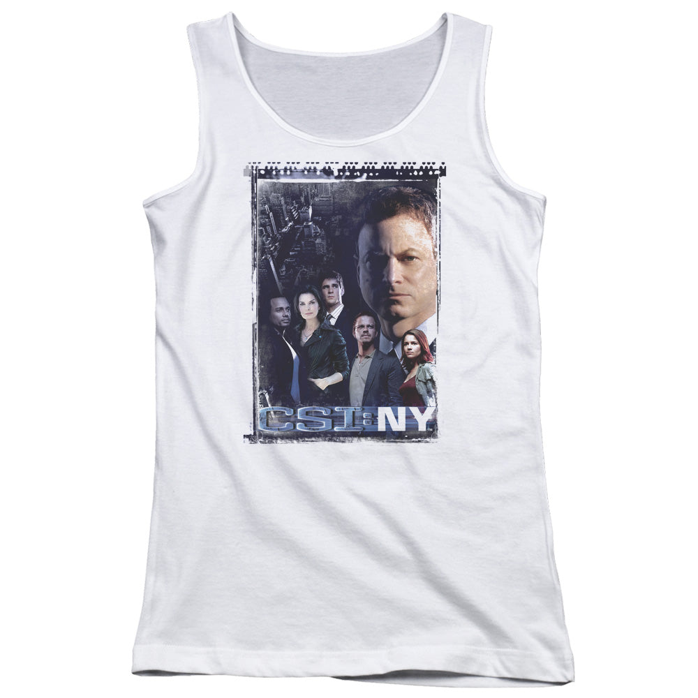 Csi Ny Watchful Eye Womens Tank Top Shirt White