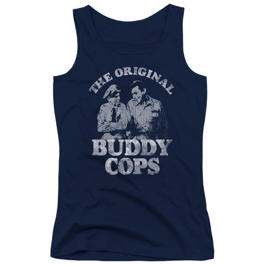 Andy Griffith Buddy Cops Womens Tank Top Shirt Navy Blue