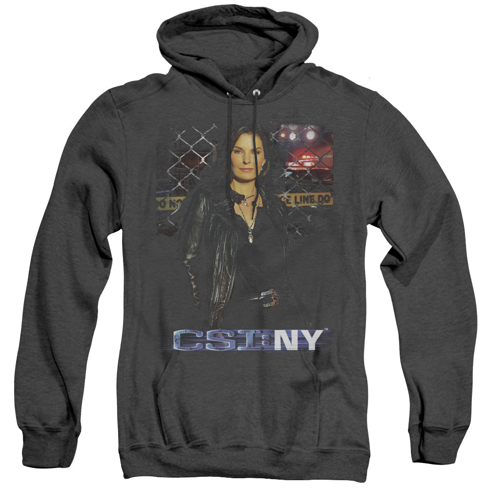 Csi Ny Jo Mens Heather Hoodie Black Officially Licensed