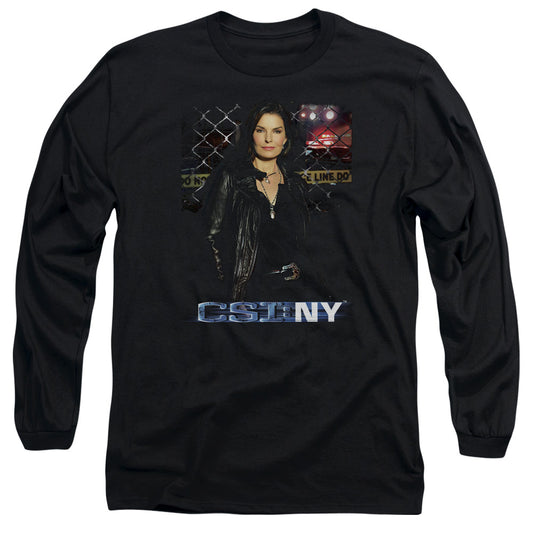 Csi Ny Jo Mens Long Sleeve Shirt Black Officially Licensed Officially Licensed