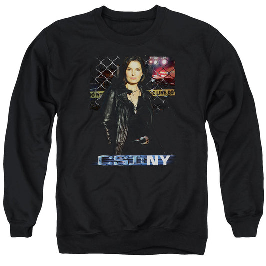 Csi Ny Jo Mens Crewneck Sweatshirt Black Officially Licensed