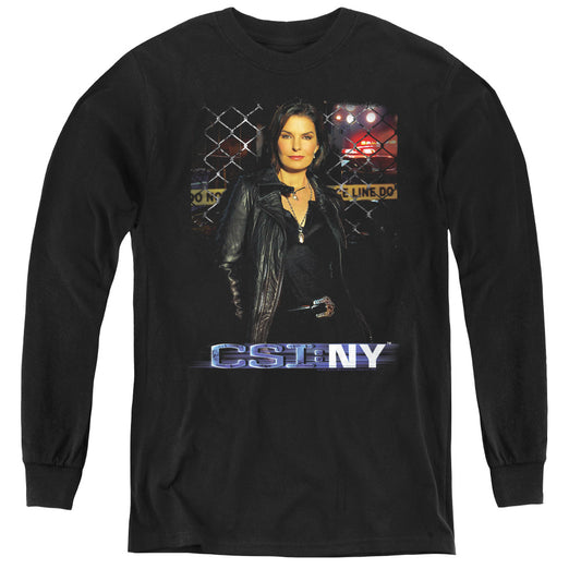 Csi Ny Jo Long Sleeve Kids Youth T Shirt Black Officially Licensed