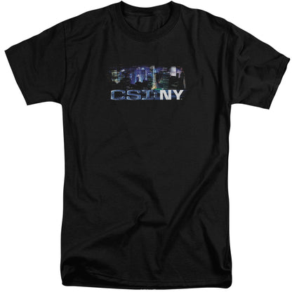 Csi Ny Never Rests Mens Tall T Shirt Black Officially Licensed