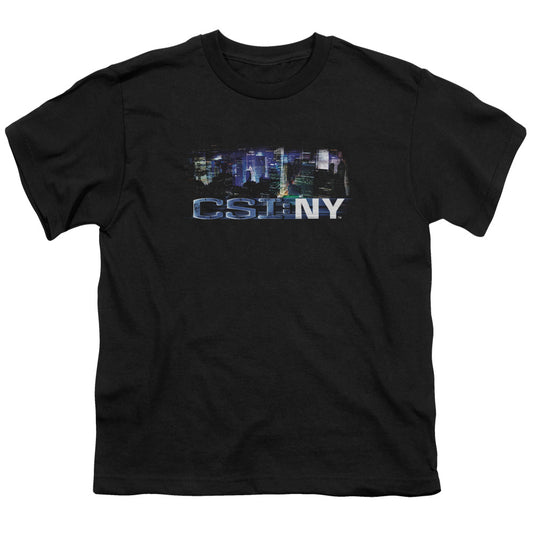 Csi Ny Never Rests Kids Youth T Shirt Black Officially Licensed