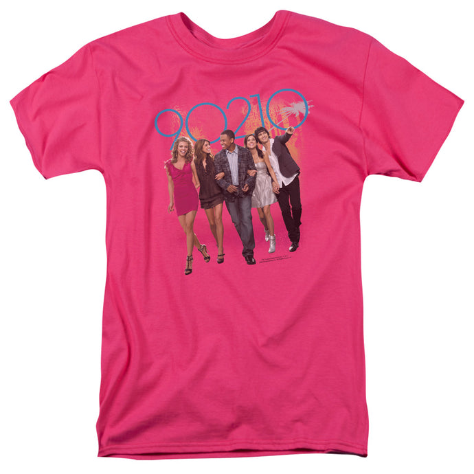 90210 Walk Down the Street Mens T Shirt Hot Pink