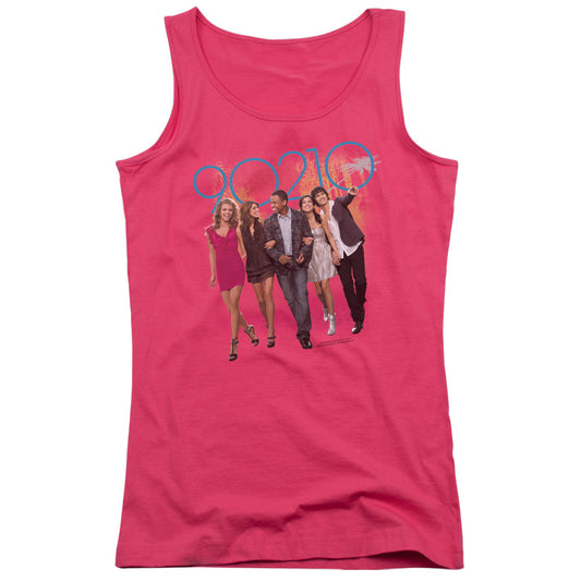 90210 Walk Down the Street Womens Tank Top Shirt Hot Pink