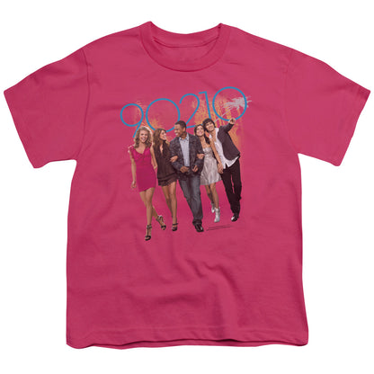 90210 Walk Down the Street Kids Youth T Shirt Hot Pink