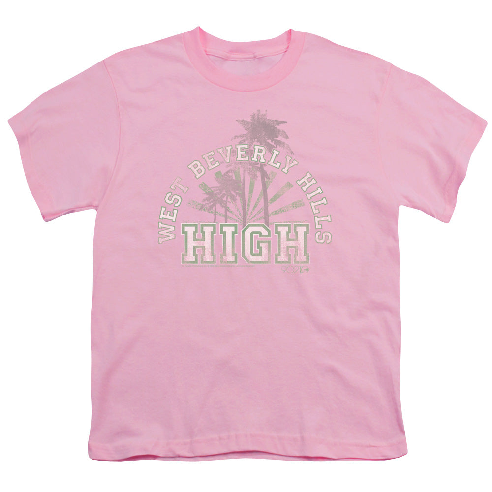 90210 West Beverly Hills High Kids Youth T Shirt Pink