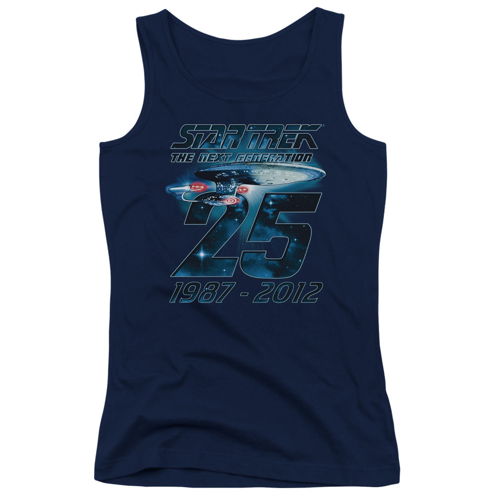 Star Trek Enterprise 25 Womens Tank Top Shirt Navy Blue