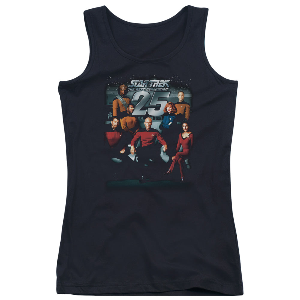 Star Trek 25th Anniversary Crew Womens Tank Top Shirt Black