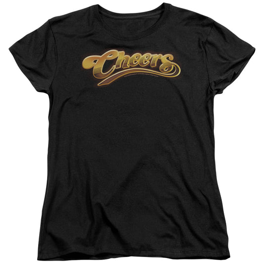Cheers Cheers Logo Womens T Shirt Black Officially Licensed