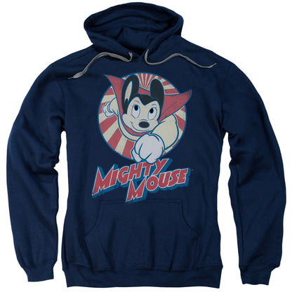 Mighty Mouse The One The Only Mens Hoodie Navy Officially Licensed