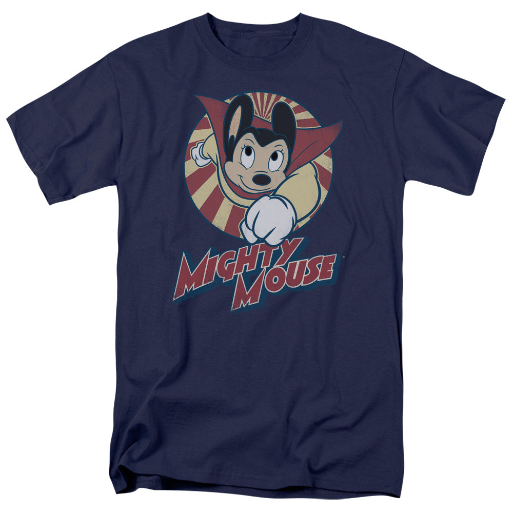 Mighty Mouse the One the Only Mens T Shirt Navy Blue