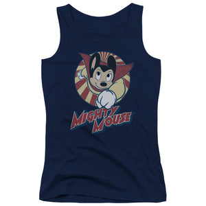 Mighty Mouse the One the Only Womens Tank Top Shirt Navy Blue