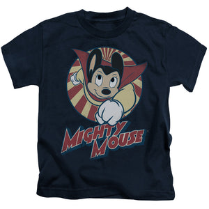 Mighty Mouse the One the Only Juvenile Kids Youth T Shirt Navy Blue