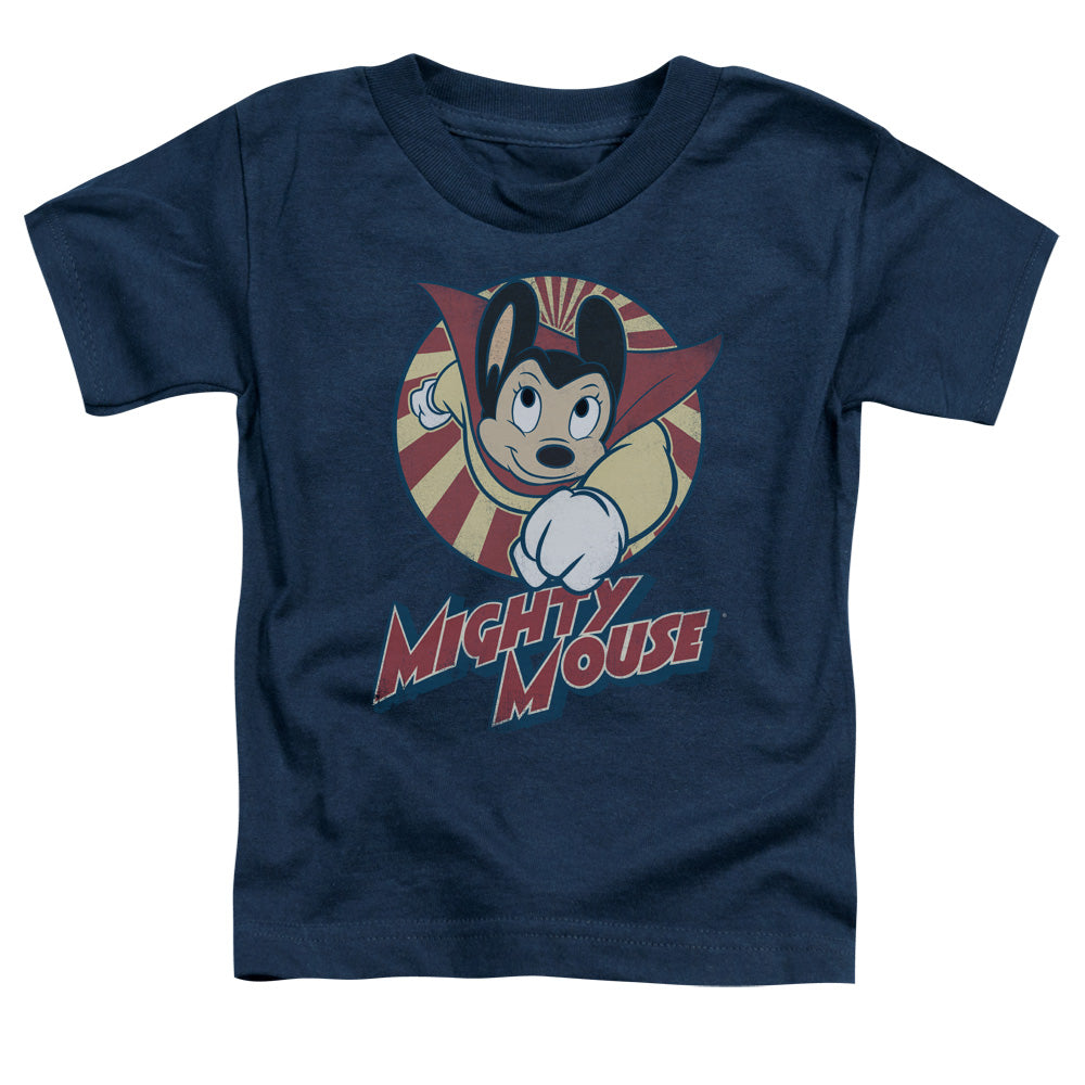 Mighty Mouse the One the Only Toddler Kids Youth T Shirt Navy Blue