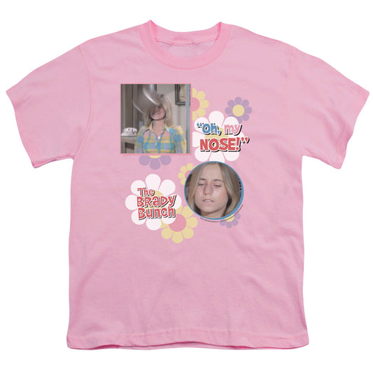 Brady Bunch Oh, My Nose! Kids Youth T Shirt Pink Officially Licensed