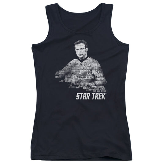 Star Trek Kirk Words Womens Tank Top Shirt Black