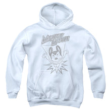 Load image into Gallery viewer, Mighty Mouse Bursting Out Kids Youth Hoodie White