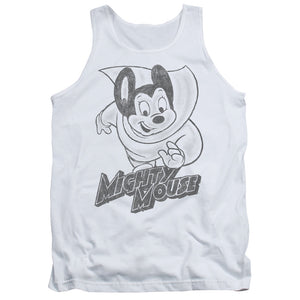 Mighty Mouse Mighty Sketch Mens Tank Top Shirt White