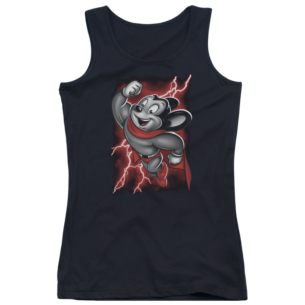 Mighty Mouse Mighty Storm Womens Tank Top Shirt Black