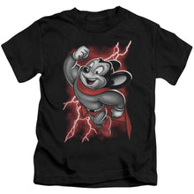 Load image into Gallery viewer, Mighty Mouse Mighty Storm Juvenile Kids Youth T Shirt Black